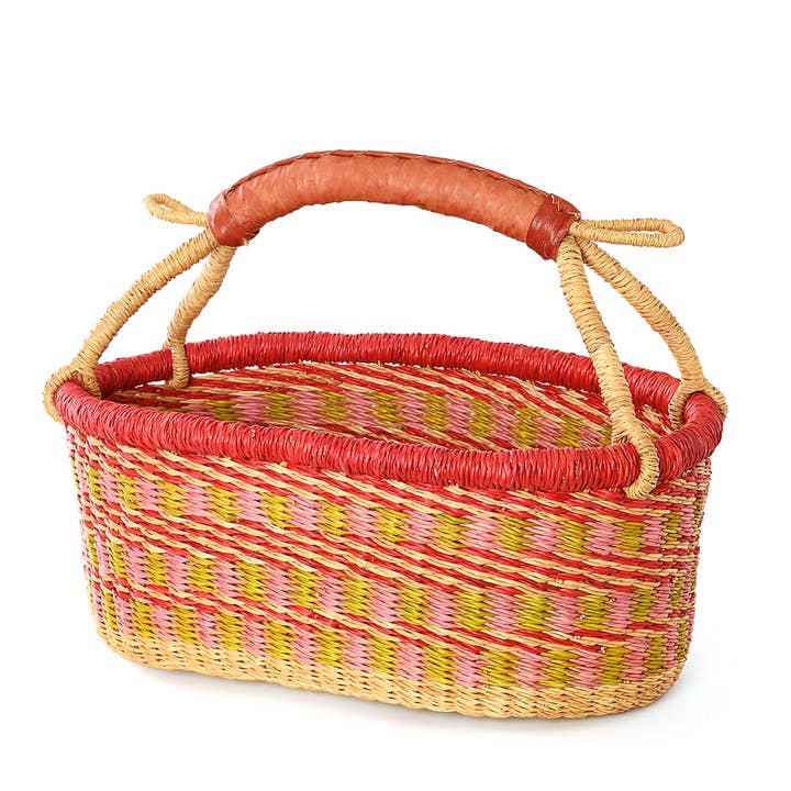 Swahili | AFRICAN MODERN - Wholesale Picnic Basket - Assorted Ghanaian Bolga Berry Picking Basket0