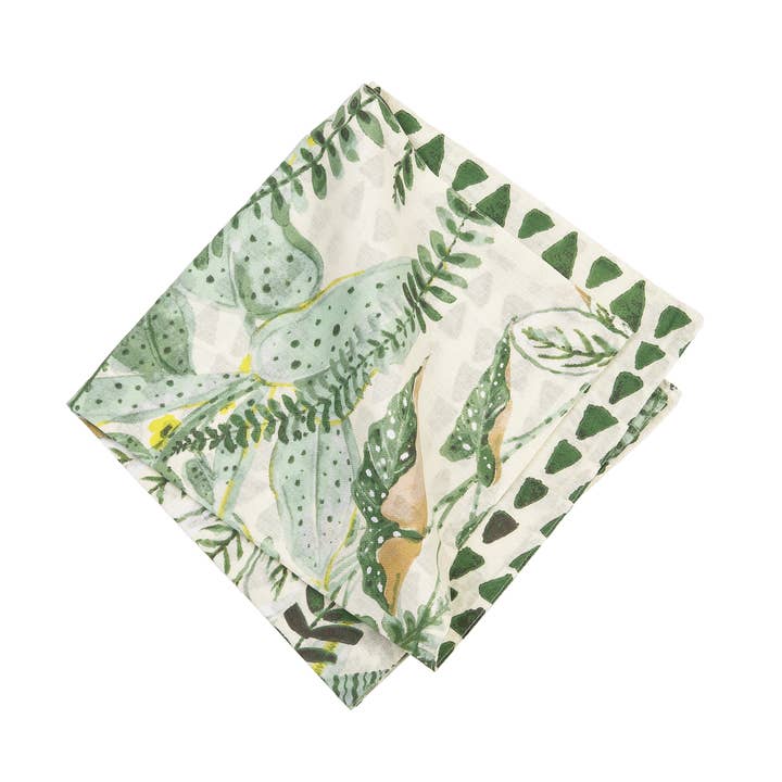 C&F Home - Wholesale Dinner & Cloth Napkin - Parson Tropical Leaves Napkin