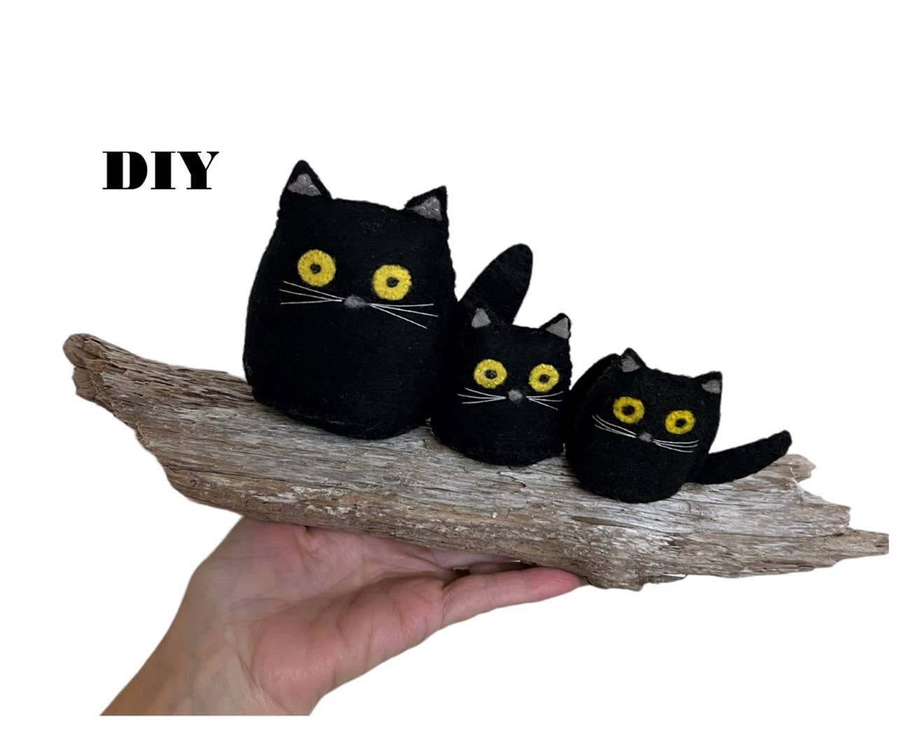 Genius Premium Craft – wholesale DIY craft kit – Felt & Sew DIY Kit Maud Lewis inspired Black Cats4