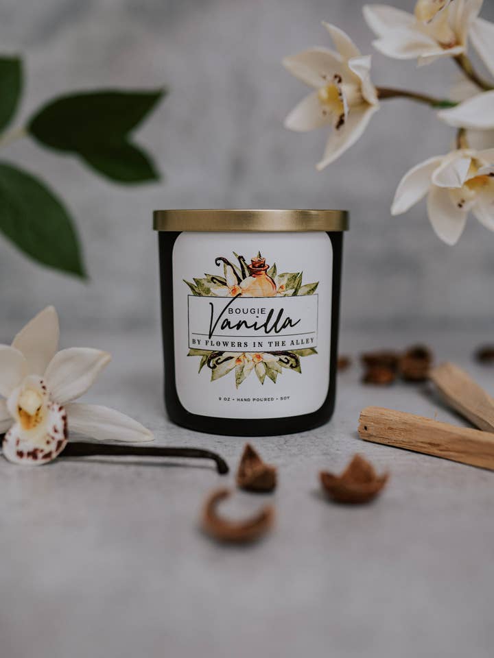 Bougie Vanilla | Luxe | Bougie pour la vente par Flowers in the Alley