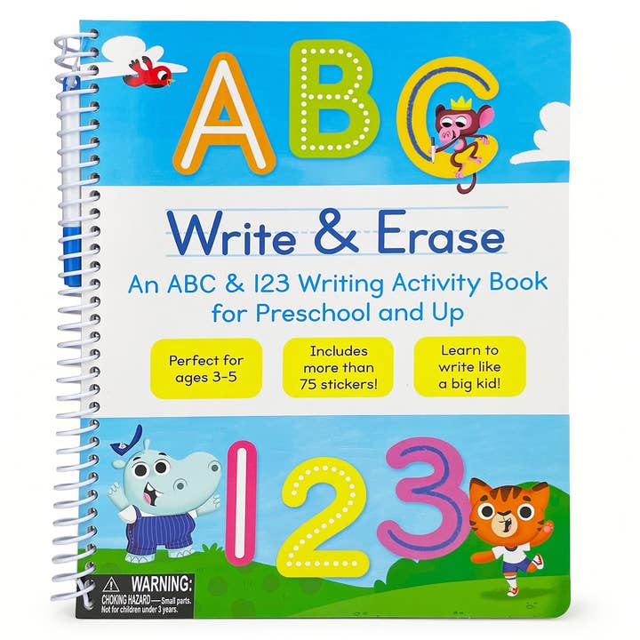 Write & Erase ABC and 123 for wholesale by Cottage Door Press