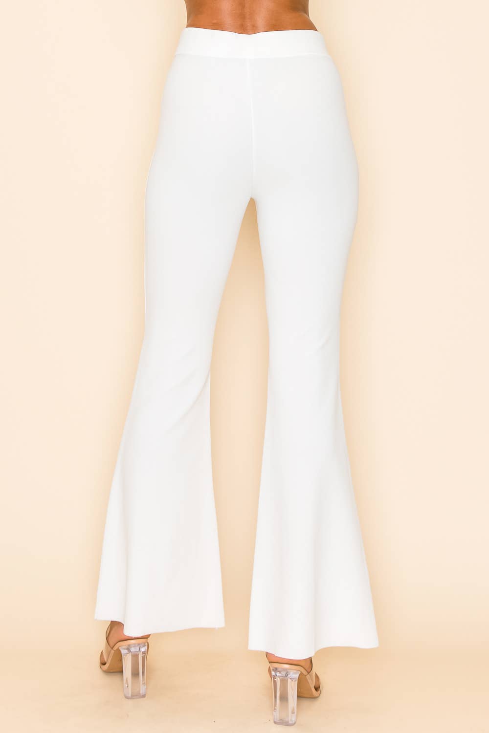 Urban Diction - Vente Pantalon – femme - Pantalon Bell décontracté et professionnel NOIR/ROUGE/VERT/IVOIRE7