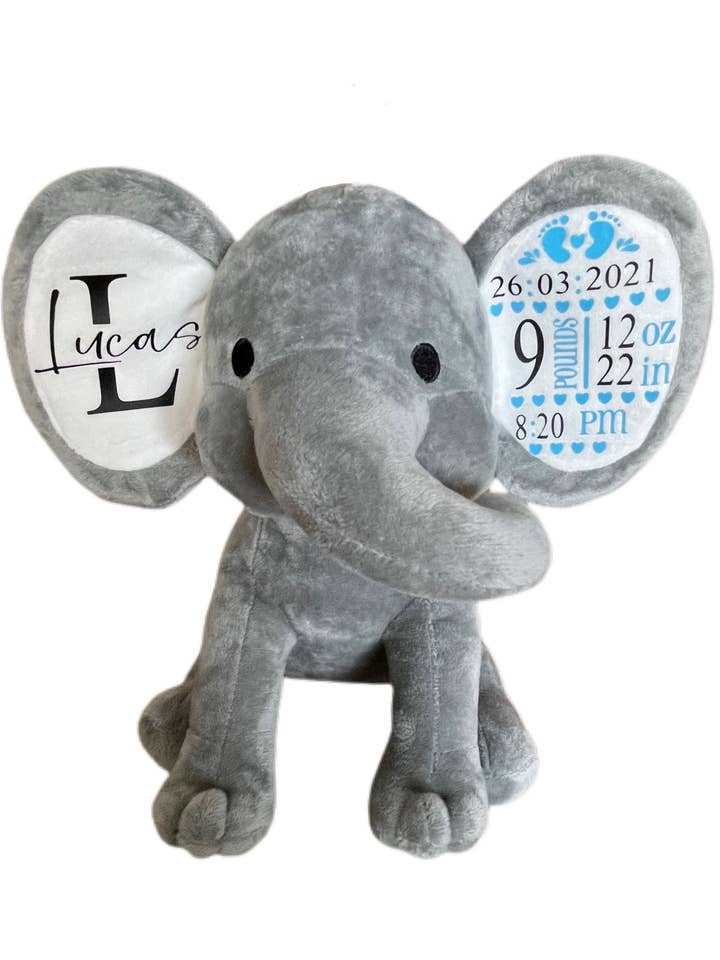 Elephant Keepsake in peluche personalizzato, regalo per neonato, per la vendita all'ingrosso da parte di Perfectgiftstogive