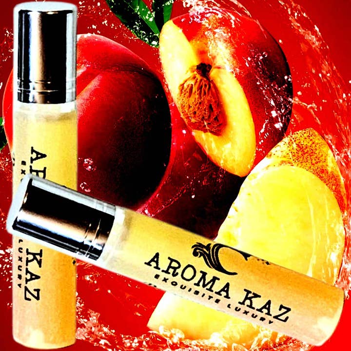 Juicy Peaches Roll On Perfume Fragrance Oil for wholesale by Aroma Kaz