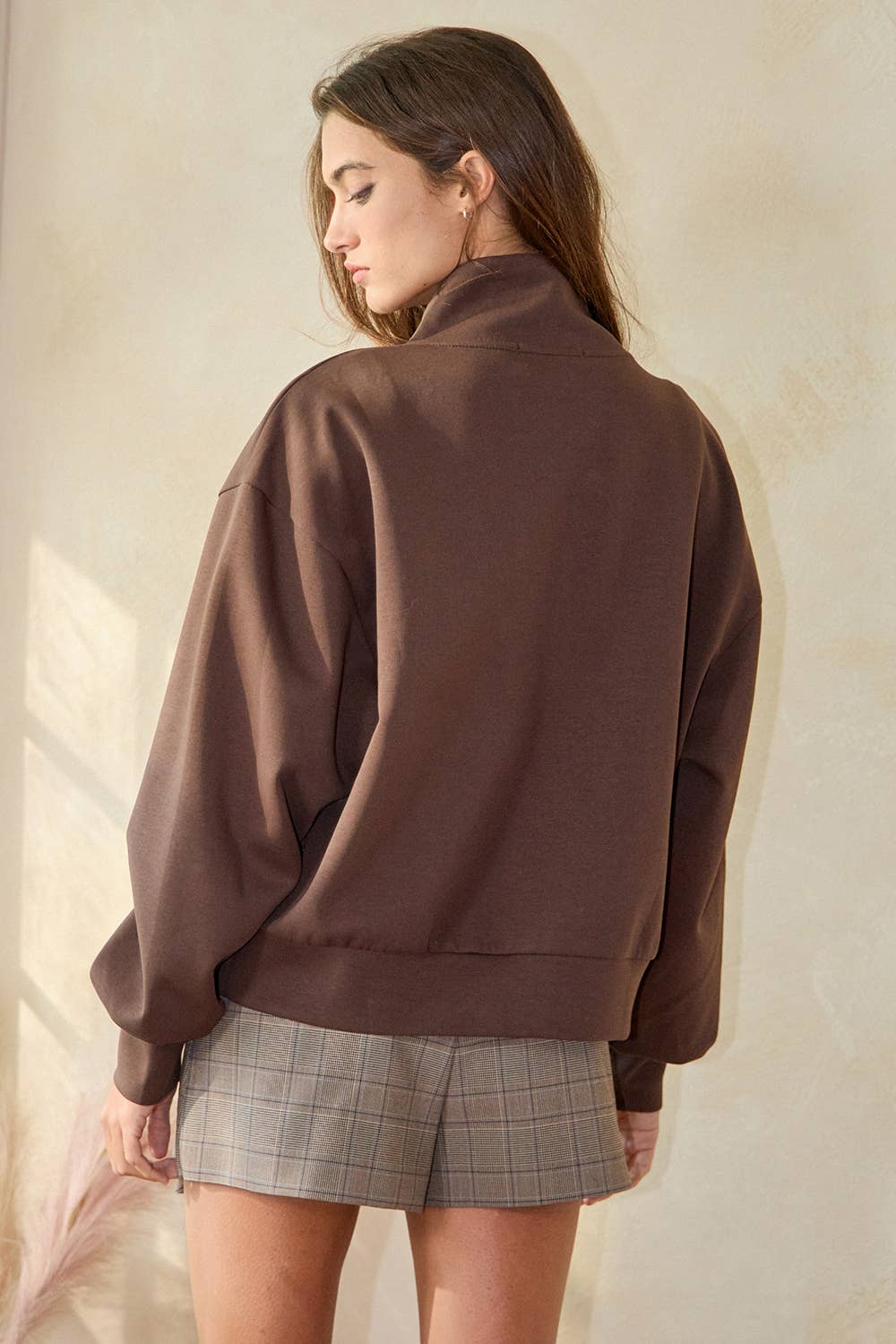 BUCKETLIST INC - Wholesale Sweatshirt - Women's - IT2154 Half Zip-up Scuba Sweatshirts66