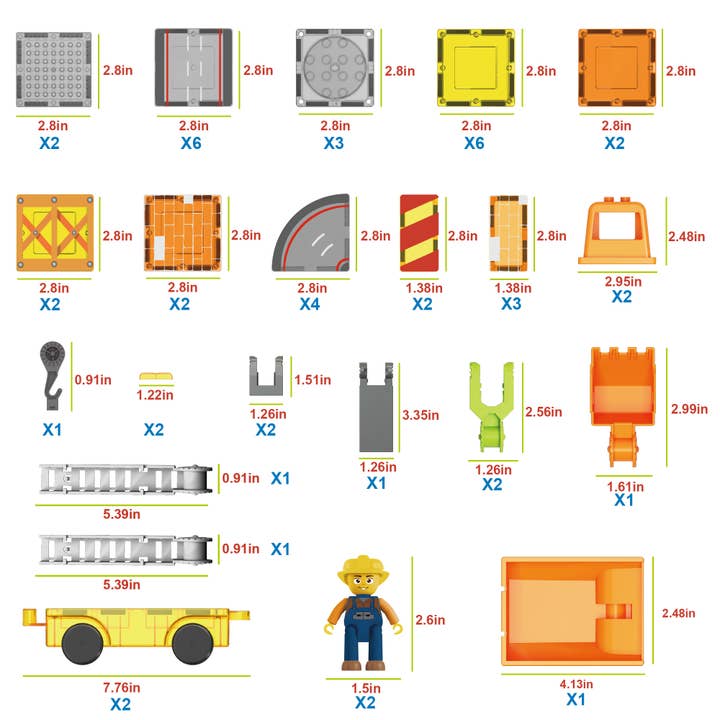 PicassoTiles - Wholesale Building Set - Kids - PicassoTiles 50pc Construction Magnetic Tile Building Set4