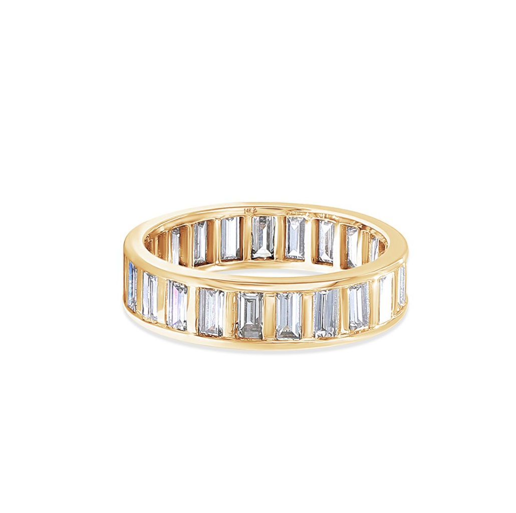 Lolovivi Jewelry - Vendita all'ingrosso Anelli multipietra - Anello Sonia Band - Oro Giallo con Diamante Coltivato in Laboratorio0