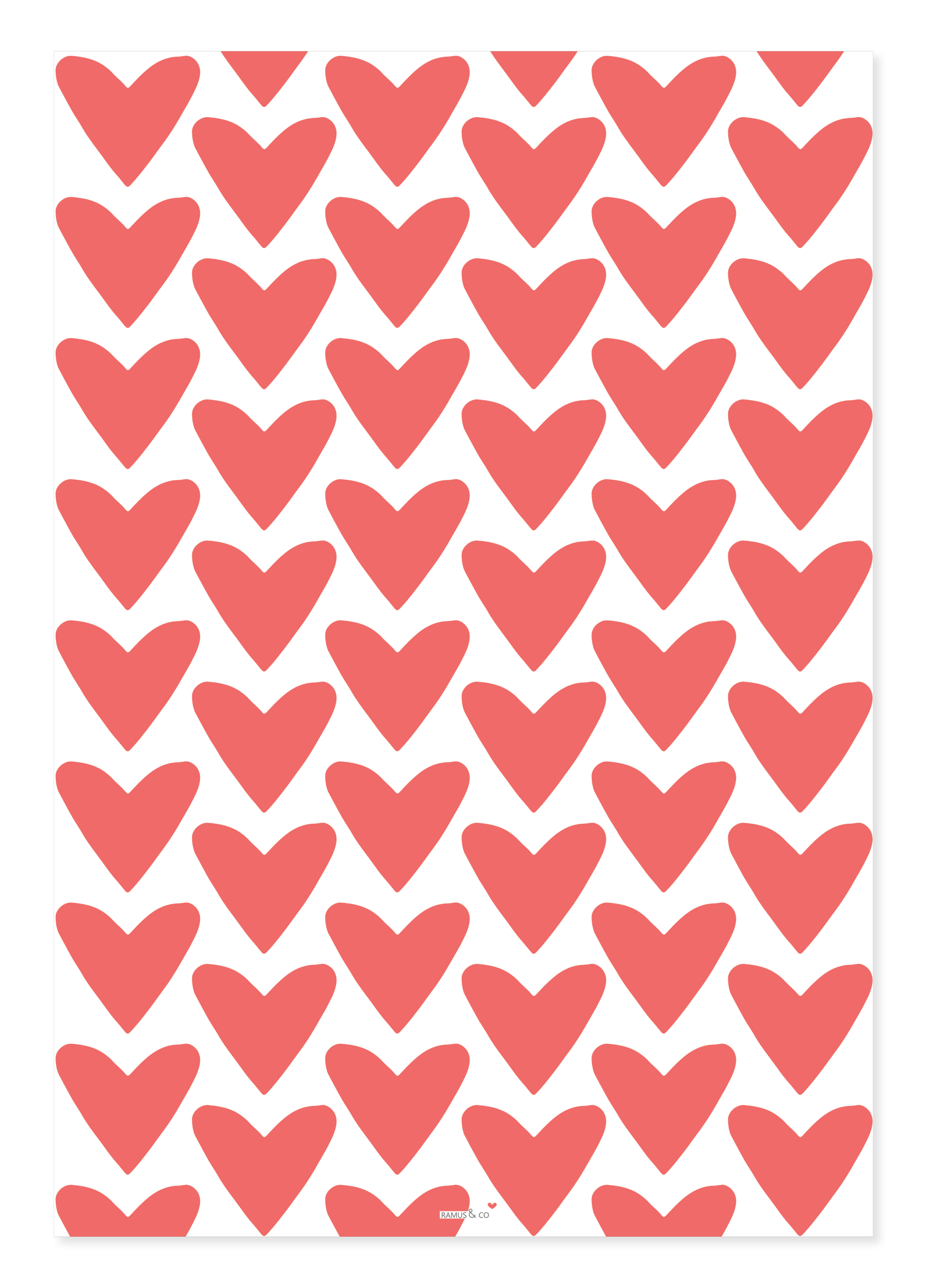 Ramus & Co. - Wholesale Flat Wrap - Hearts Gift Wrap1