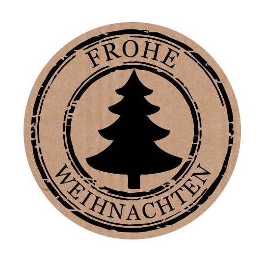 Frohe Weihnachten - etichetta dei desideri - rotolo da 500 pezzi per la vendita all'ingrosso da parte di Mini Art Products