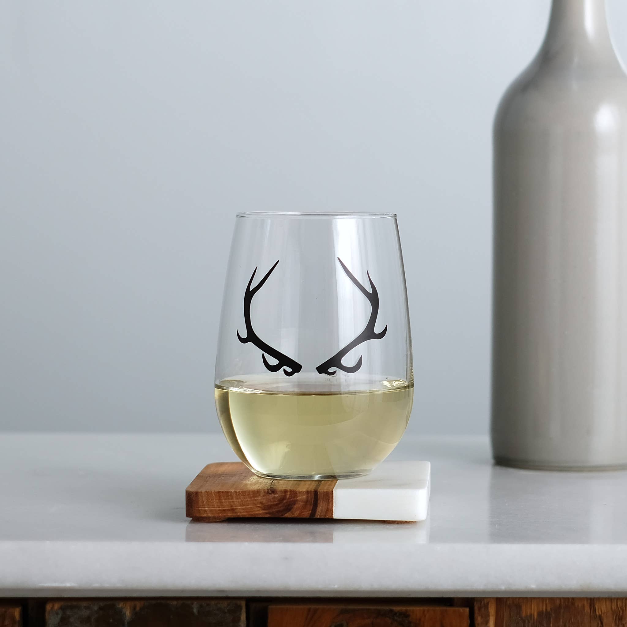 Vital Industries – wholesale Wine glass – Antler Stemless Wine Glass, Matte Black