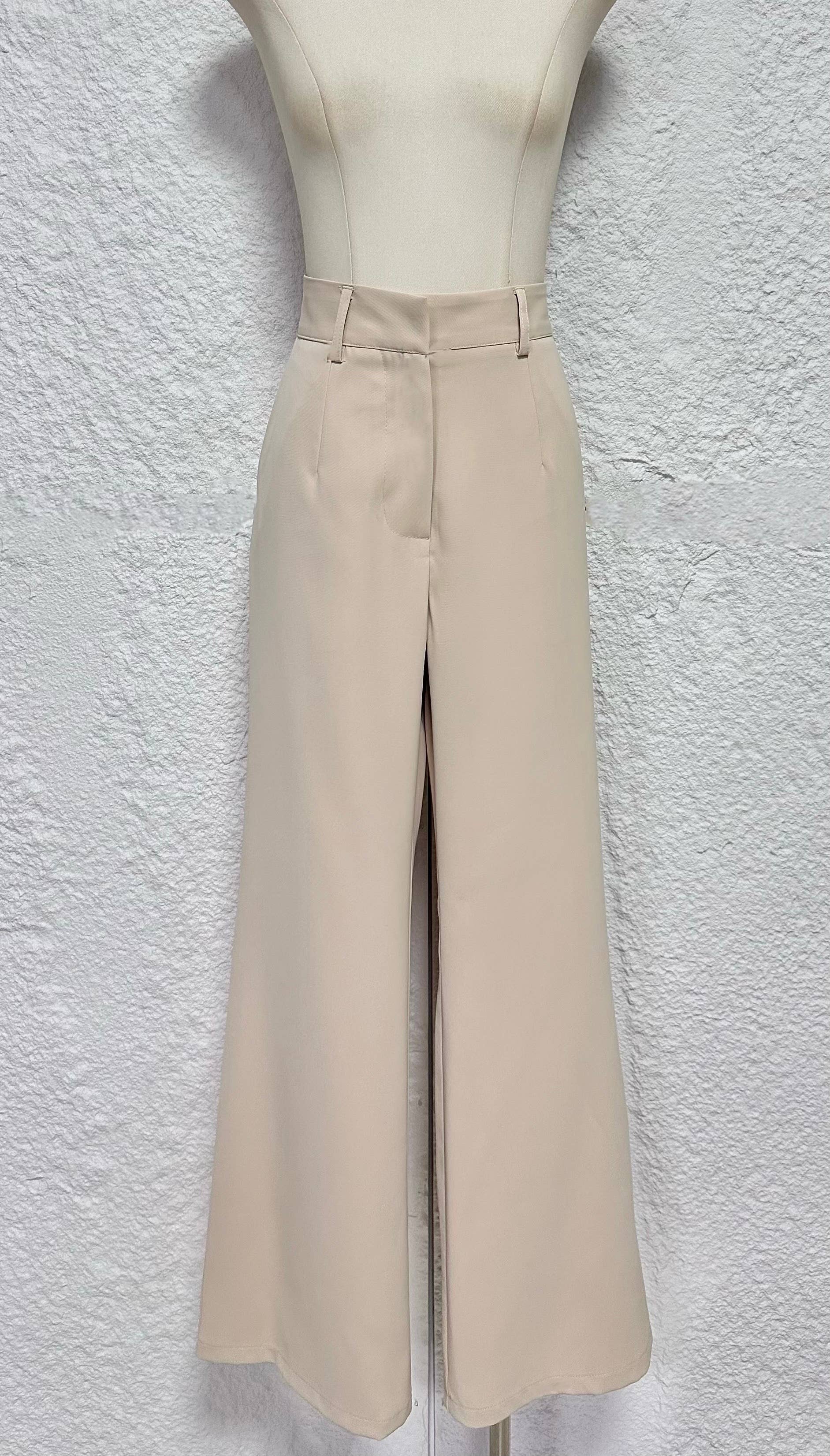 Frime - Venta al por mayor Pantalones - Mujer - Pantalón recto fluido8