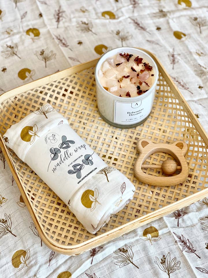 BABY MUSLIN SWADDLE - DAPHNE for wholesale by JAR OF WILD MOMENTS