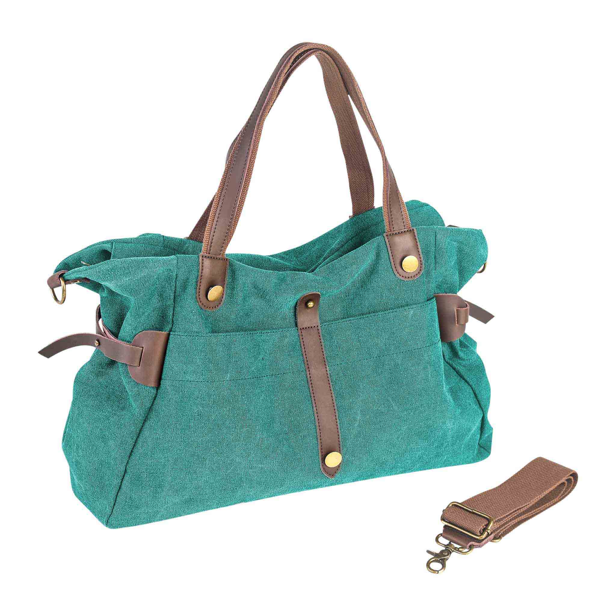 ZEDE PARIS - Wholesale Weekender Bag - Women's - SAINT-LAZARE - Weekend travel sports bag in canvas and leather39