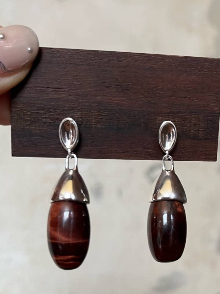 Afrikaanse Zonsondergang Tijgeroog Oorbellen voor wholesale door MINICYBER STUDIO