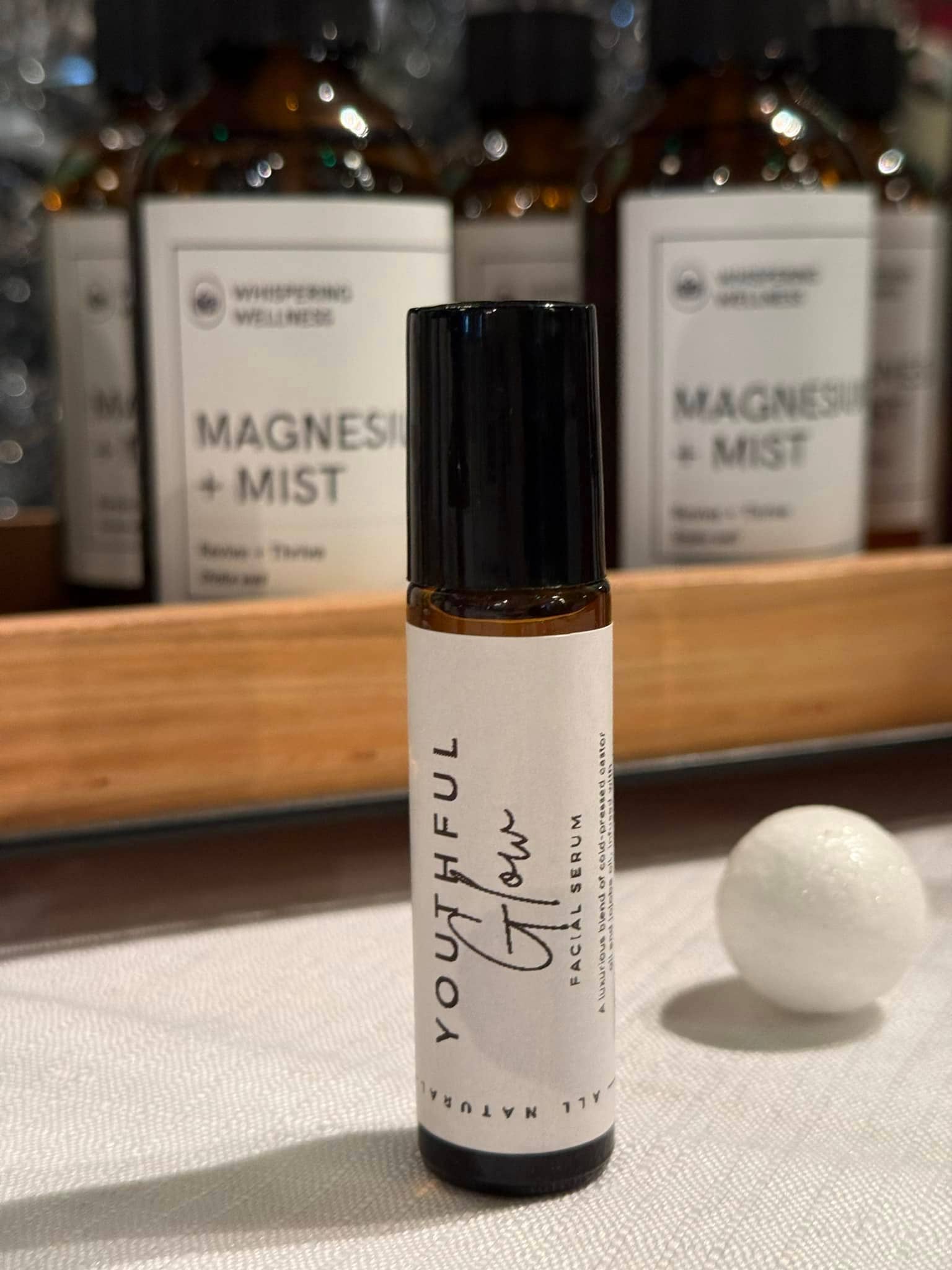Whispering Wellness Co. - Wholesale Facial Serum/Concentrate - Youthful Glow Facial Serum Roller – Natural, Radiant Skin 3