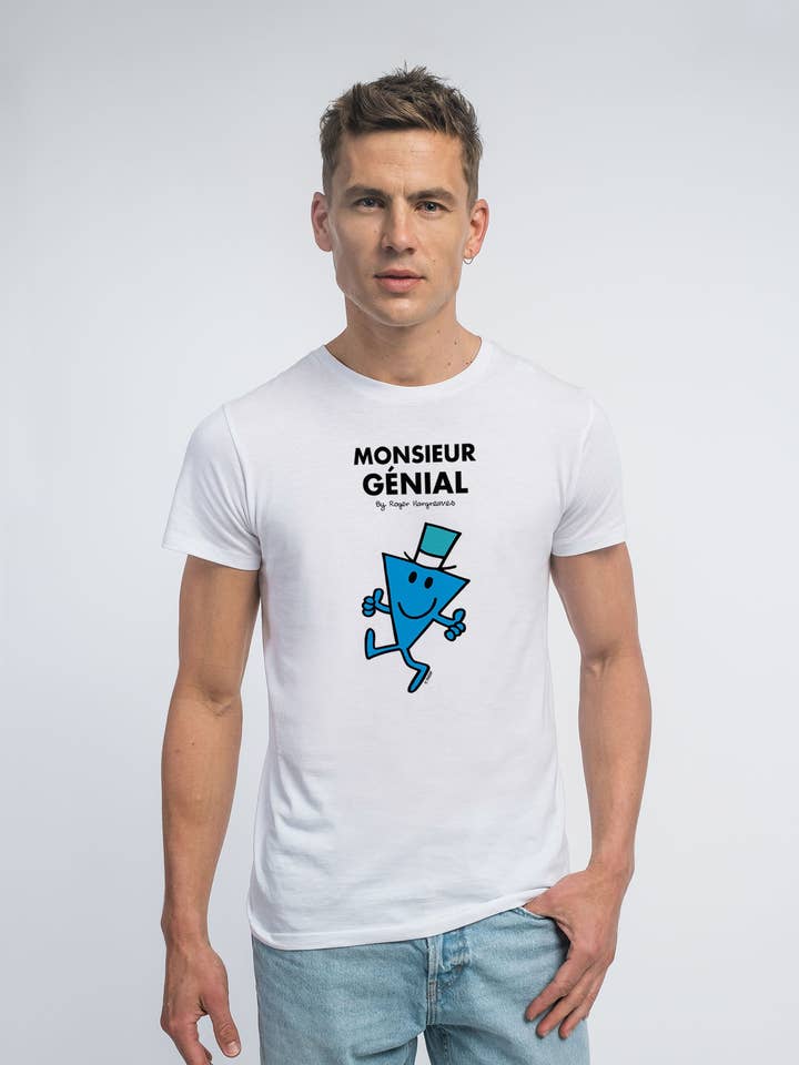 CAMISETA BLANCA HOMBRE SEÑOR GENIAL para venta al por mayor de Le Roi du T-shirt