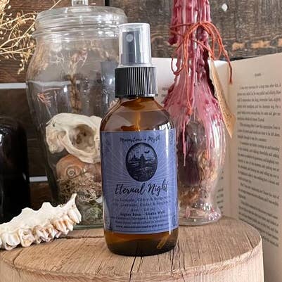 Eternal Night, 4 oz scented room & linen spray for wholesale by Moonstone and Myth