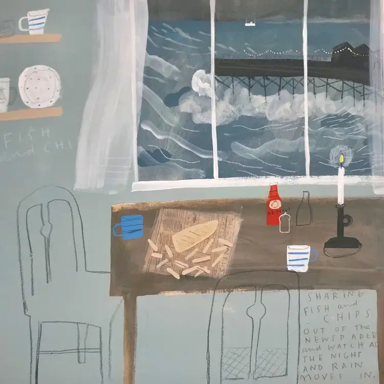 Paper Bird Publishing – wholesale Everyday greeting card – Fish 'N' Chips0