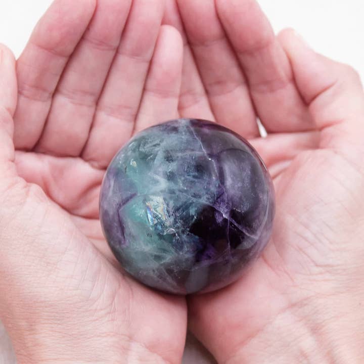 Tiny Rituals - Wholesale Spiritual Stone/Crystal - Rare Rainbow Fluorite Spheres - AAA Premium Quality63