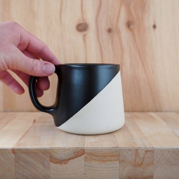 Shelby Page Ceramics - Wholesale Coffee Mug - Classic Taper Mug - Angle Dip10