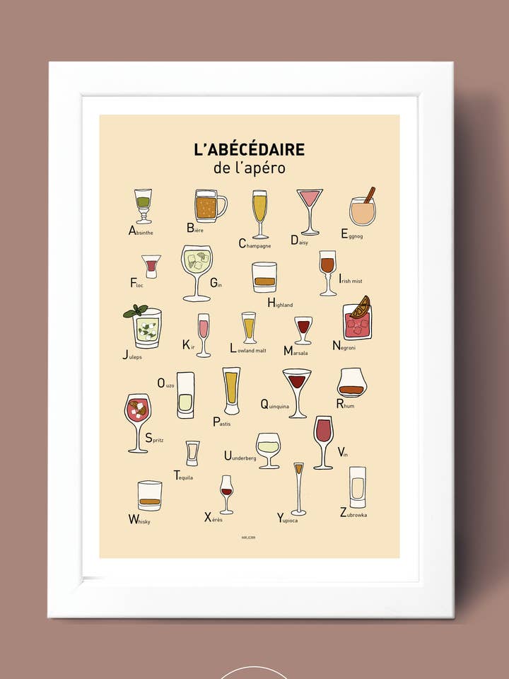 Abecedario del aperitivo para venta al por mayor de Mrjcrrart