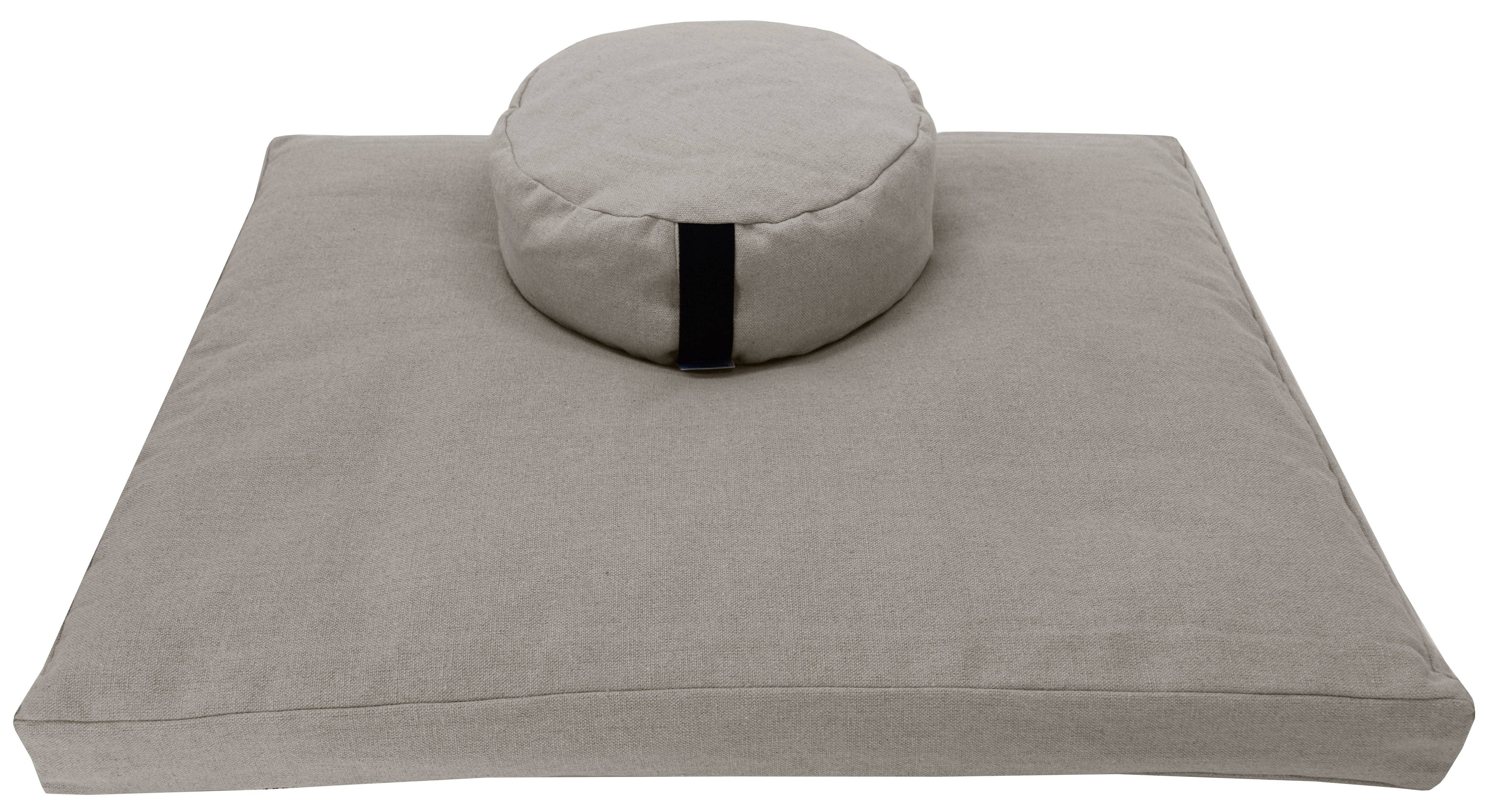 Bean Products - Wholesale Meditation Supplies - Zafu and Zabuton Meditation Cushion Set - Hemp fabric, Organic Buckwheat Hulls9
