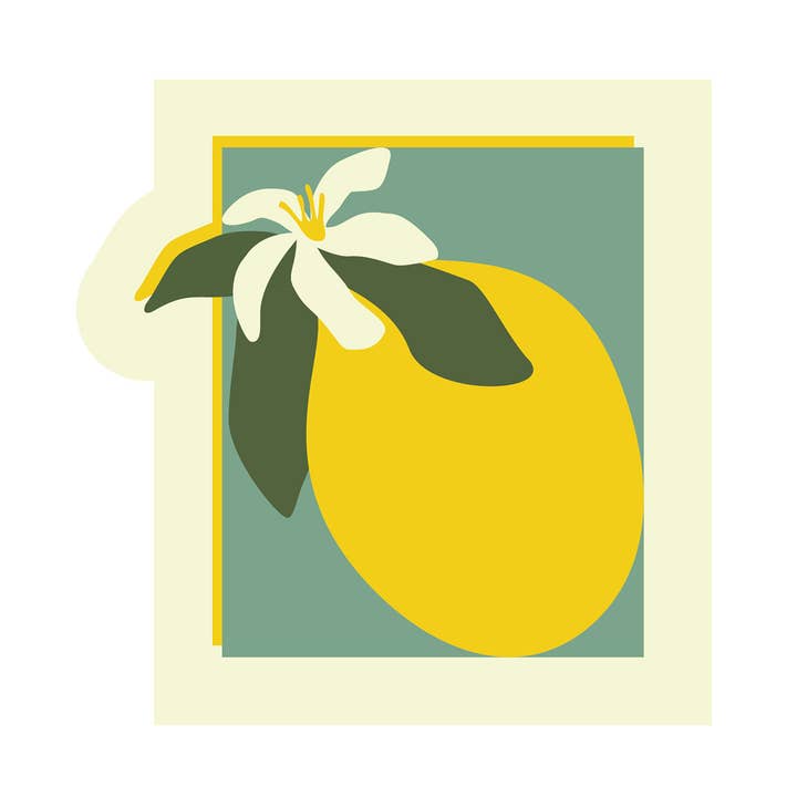 Autocollant Funky Lemon pour la vente par Kristin Cronic Studio