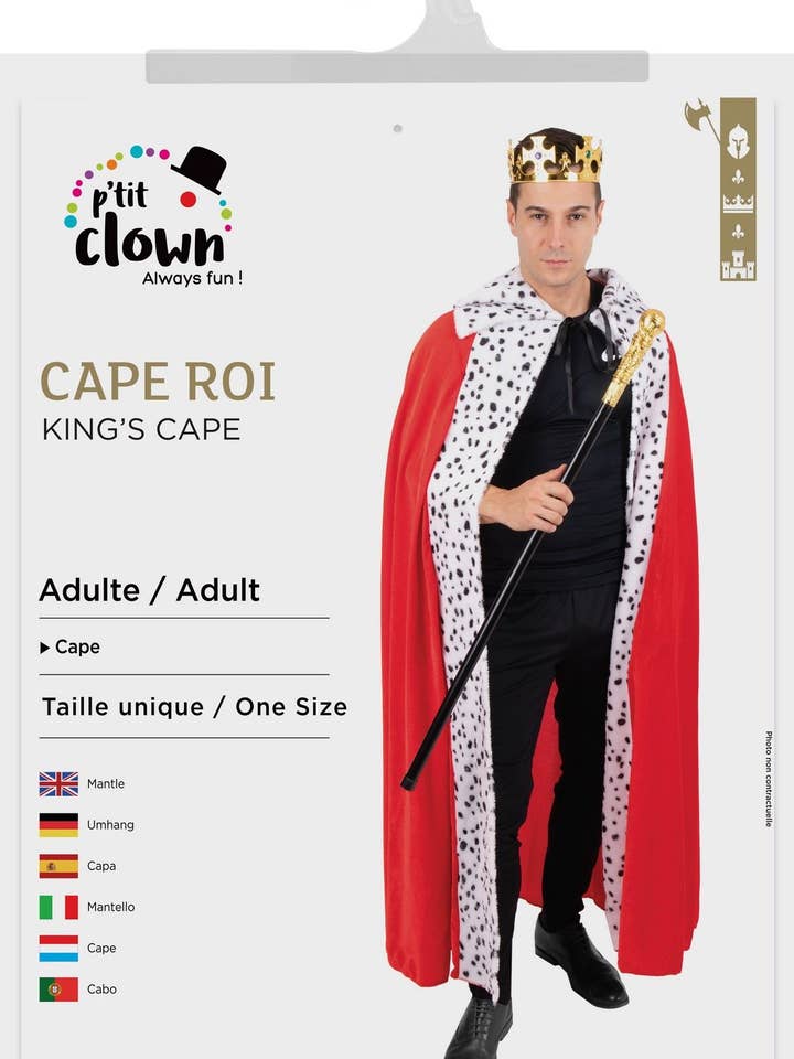 Cape Roi pour la vente par P'tit Clown