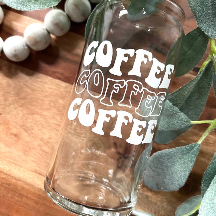 Verre à canette de café rétro | Verre à bière | Coupe en verre pour la vente par Boho Sips