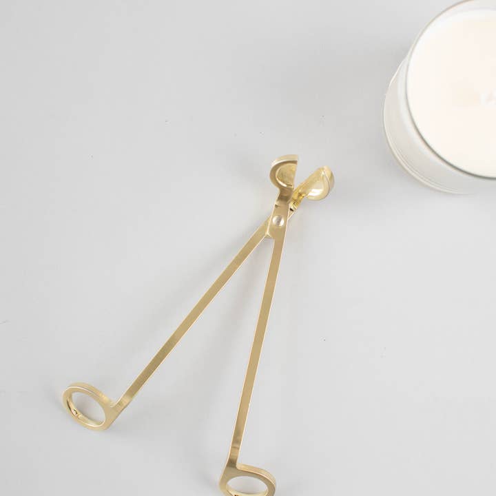 Candlefish - Wholesale Wick Trimmer - Engraved Brushed Gold Wick Trimmer