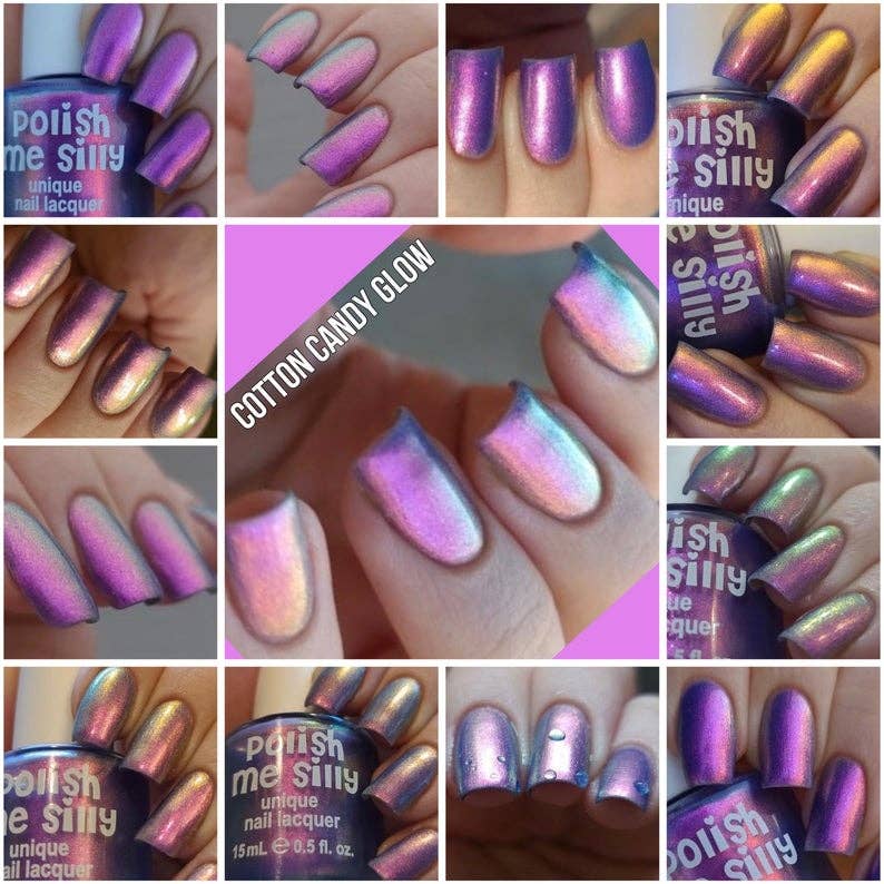 Polish Me Silly - Vente Vernis à ongles - Vernis à ongles Cotton Candy Glow- Glow Pop2