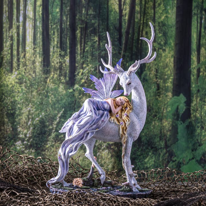 Pacific Trading - Wholesale Decorative Figurine - Sleeping Fairy on Deer