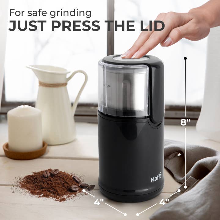 Kaffe - Wholesale Coffee Grinder - Kaffe Electric Blade Coffee Grinder w/ Removable Cup (4.5oz)