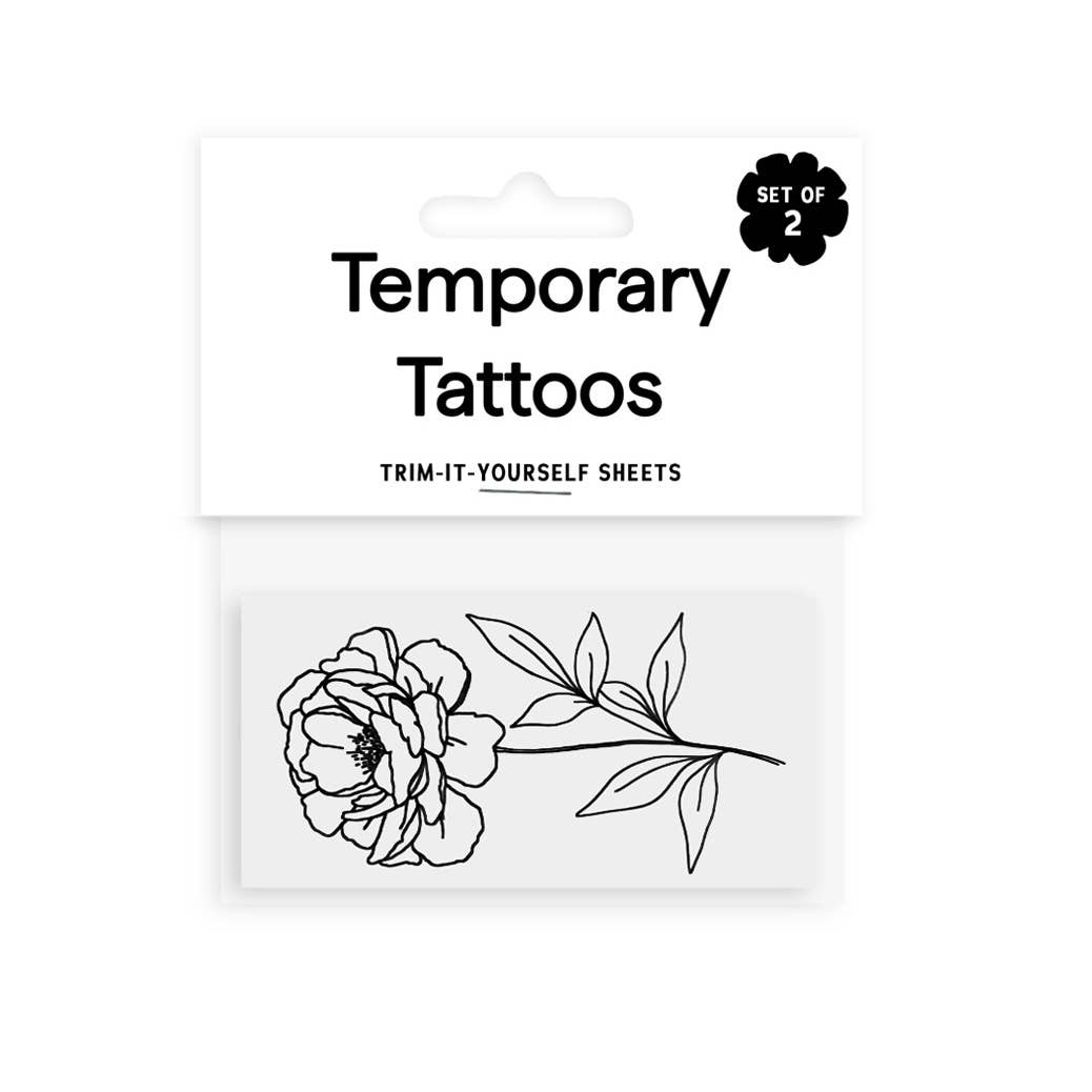 Saint Tattoos – Großhandel Temporäre Tattoos – September-Geburtsblume — Pfingstrose temporäre1