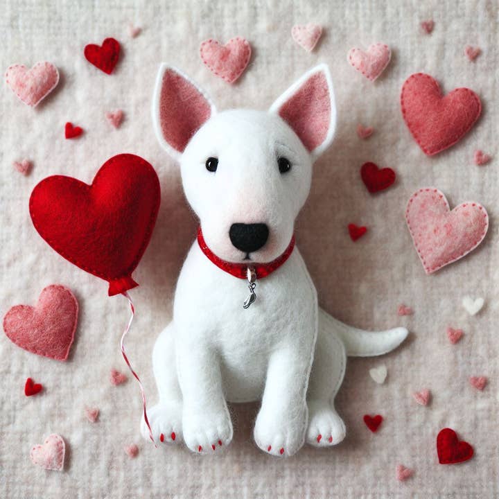 Two Woofs - Wholesale Birthday Card - Single Luxury English Bull Terrier Greeting Card