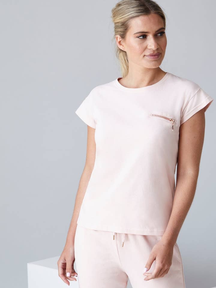 Doven – Engroshandel T-shirt – til kvinder – Lumia Lomme T-shirt - Clay3