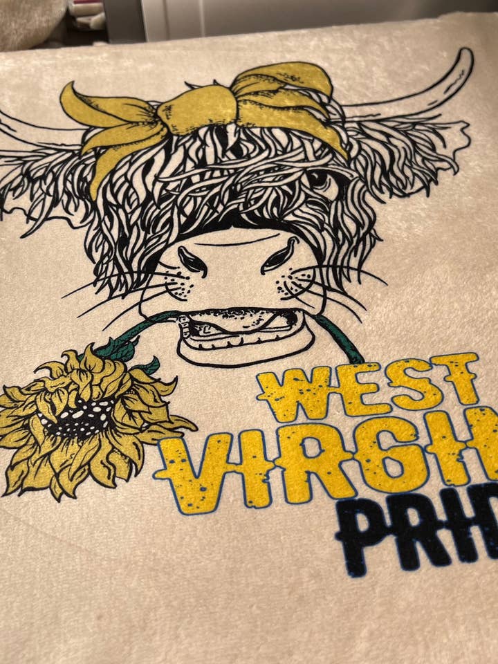 West Virginia Pride Blanket for wholesale by Creative Queen Boutique
