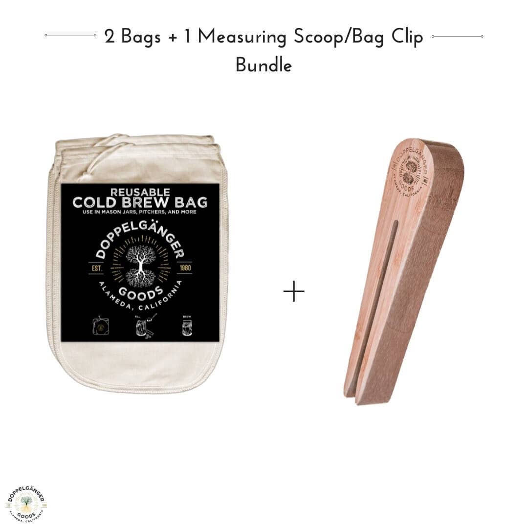 Doppeltree - Wholesale Coffee Filter - Organic Cotton Cold Brew Filter Bag 8in x 12in (Medium)9