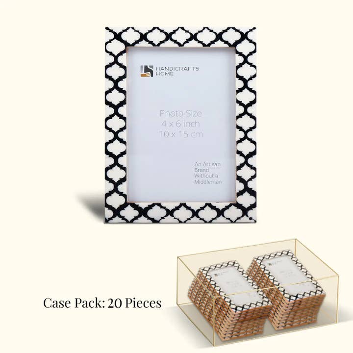 Muqeem & Brothers - Wholesale Picture Frame - Decorative Picture Frames Casablanca Negra,4x6, Pack of 20
