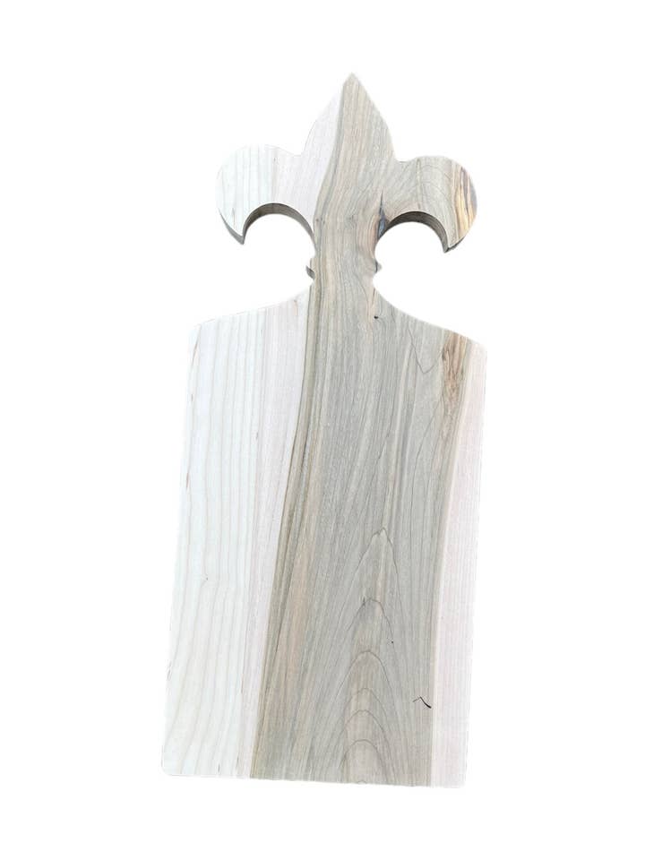 Fleur de Lis Paddle Cutting Board for wholesale by Nickel City Woodworking