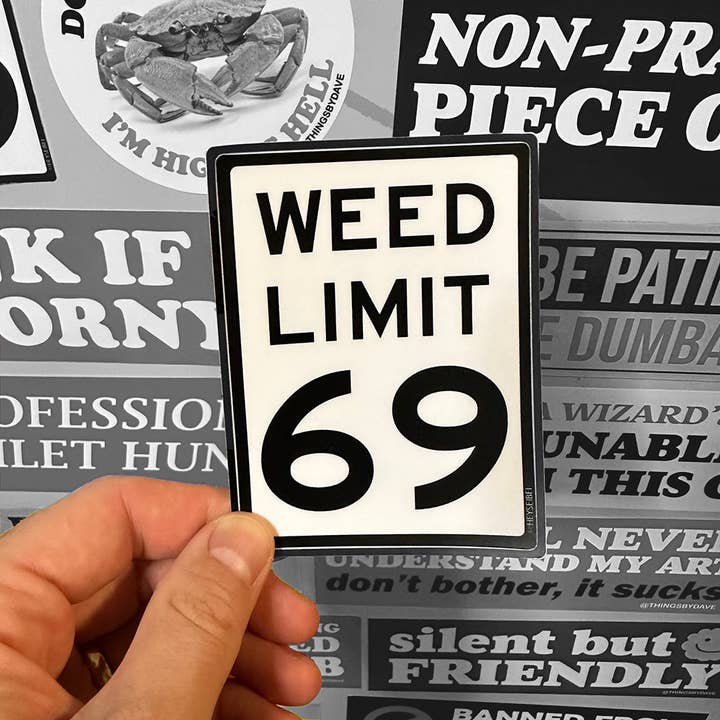 Things By Dave - Wholesale Sticker - WEED LIMIT Sticker
