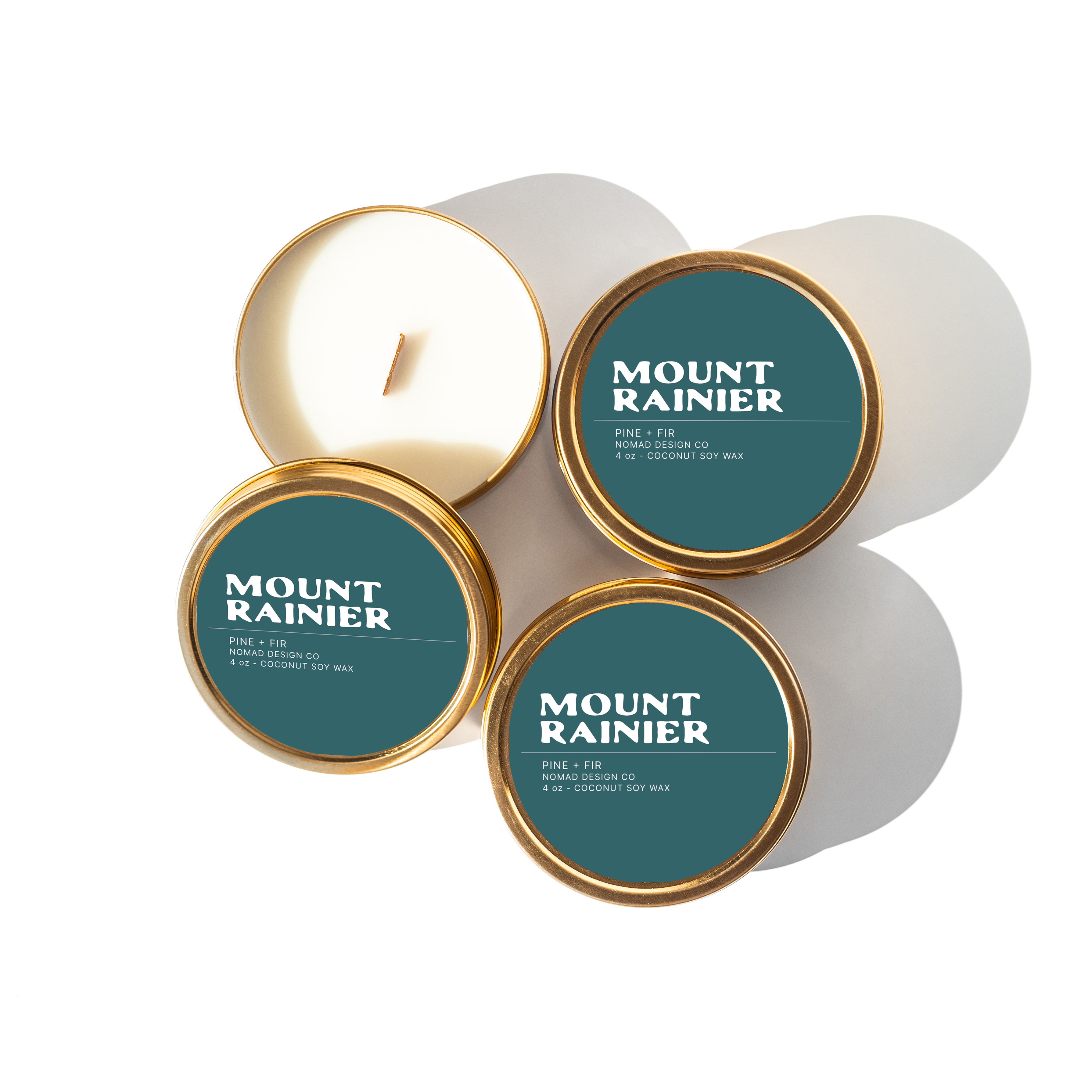 Nomad Design Co - Wholesale Travel Candles - Mount Rainier National Park Travel Tin Candle1