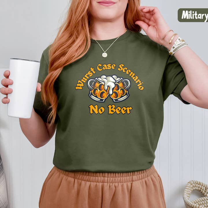 Vivtrek - Wholesale Screen Printed T-Shirt - Women's - Wurst Case Scenario Funny German Beer Festival Tee8