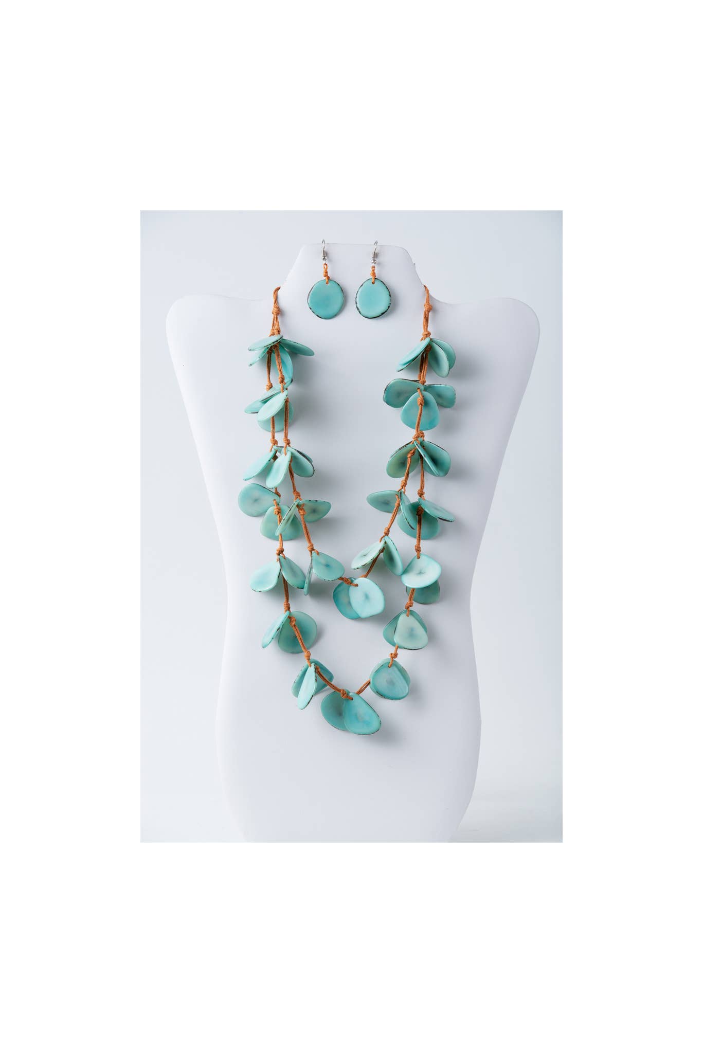 TaguArtsy – wholesale Smycken – Nola kronblad lång Tagua halsbandsuppsättning3