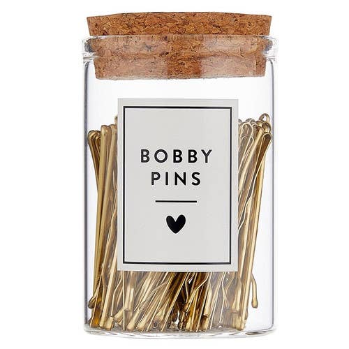 Bella Sleep + Spa - Wholesale Hair Pin - Gold Bobby Pins in Jar - Standard (100 pcs)2
