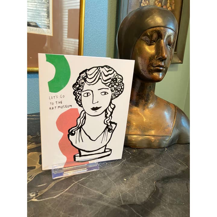 Colleen Harrington Studio - Wholesale Everyday Greeting Card - A2 Greeting Card - Let's Go to the Art Museum Roman Bust7