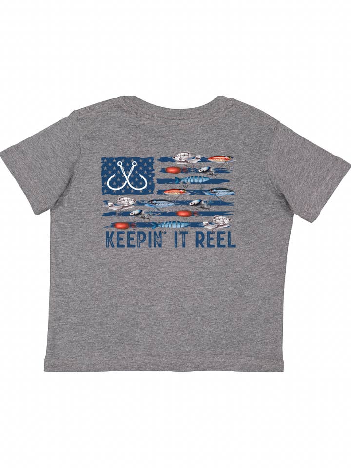Red Stone Rebel Clothing Co. - Wholesale Screen Printed T-Shirt - Kids - Keepin' It Reel Kid's Fishing Tee