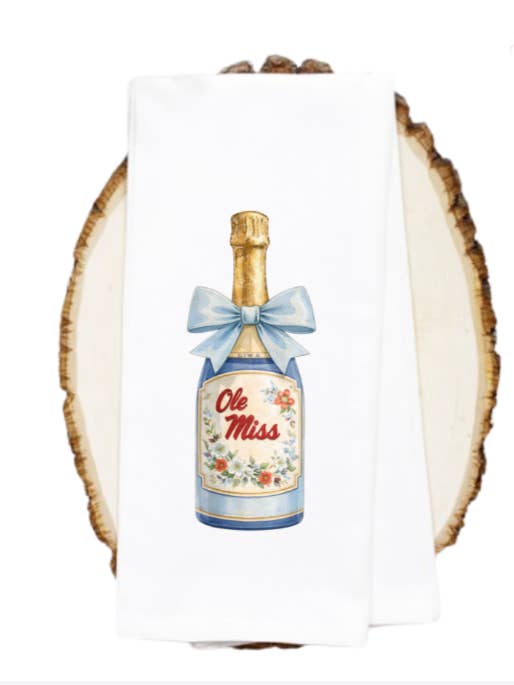 Ole Miss Champagner-Handtuch für den Großhandel von The Panicked Pelican