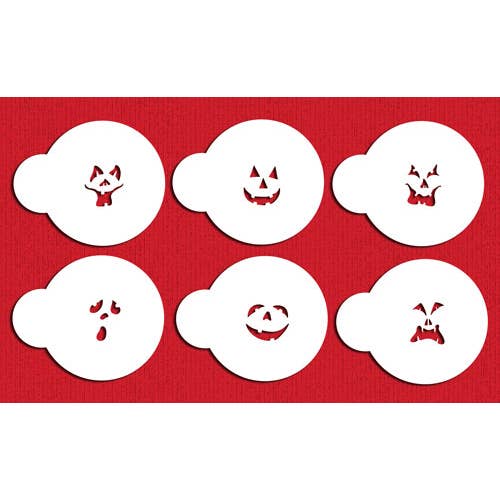 Mini Jack-o-lantern enfrenta estêncil de biscoito por atacado de Designer Stencils
