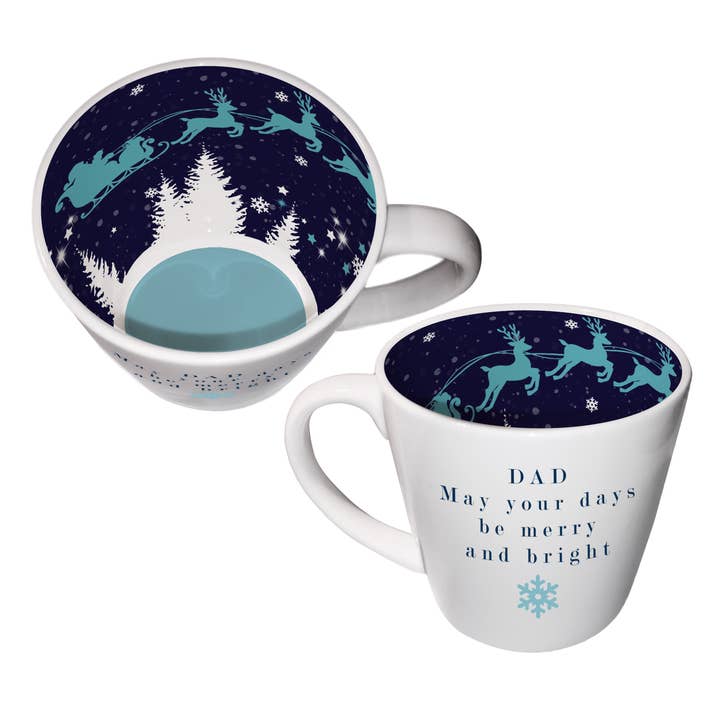 Nibble Distributors Ltd - Wholesale Coffee mug - Dad Christmas - Inside Out Mug0